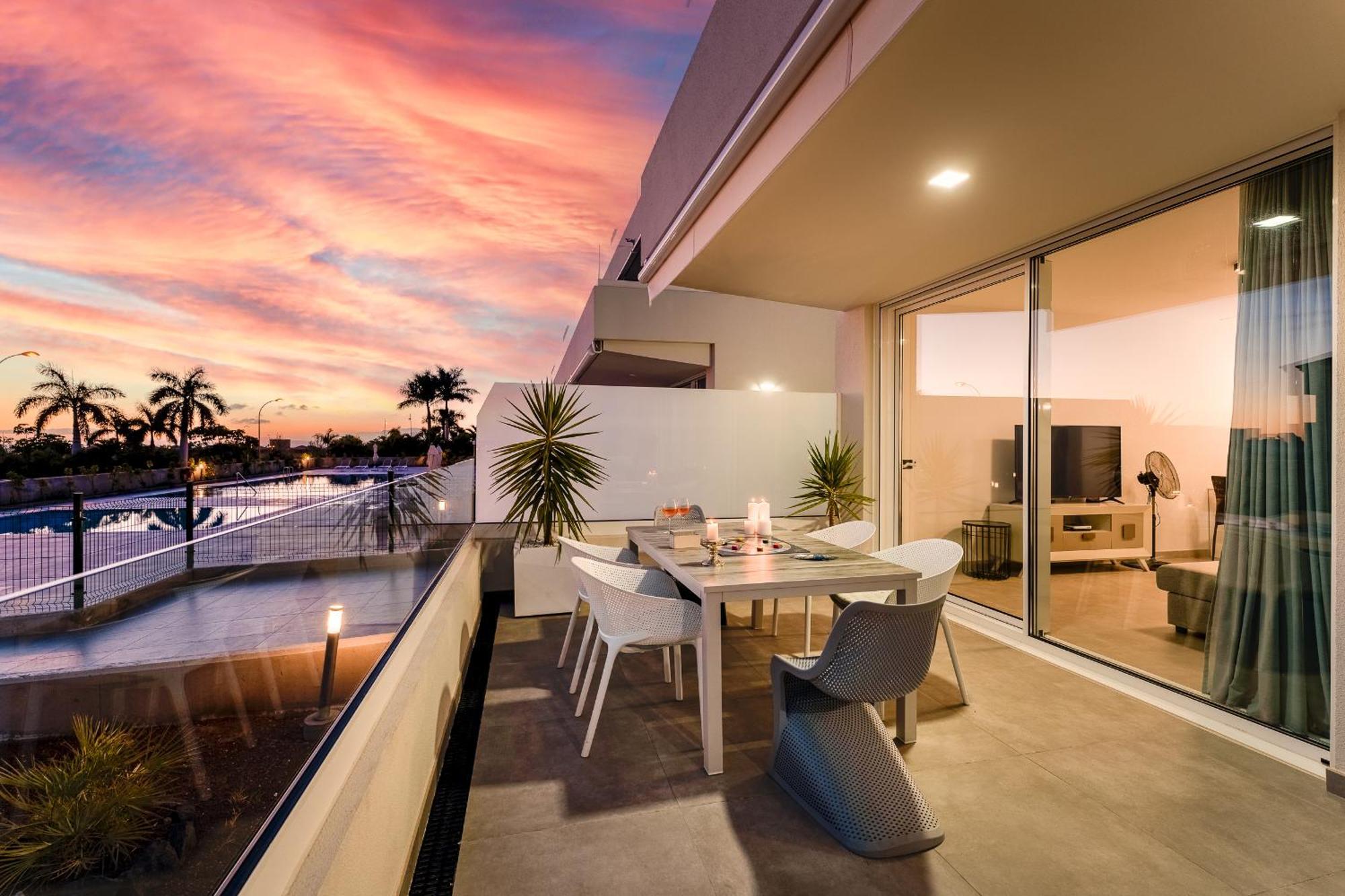 Modern New Apartment Las Terrazas De Costa Adeje. Heated Pool, Big Terrace And Private Parking Екстер'єр фото